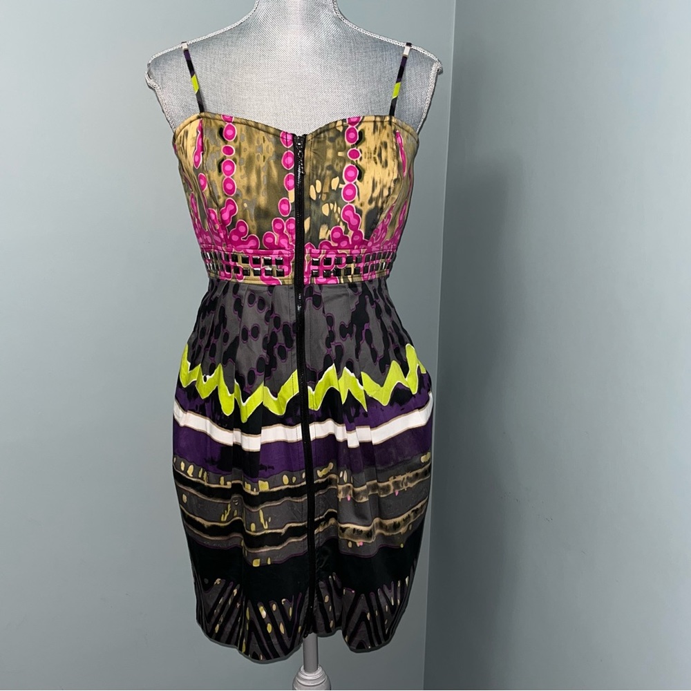 KOUTURE BY KIMORA multicoloured pleated dress pockets size large wedding summer